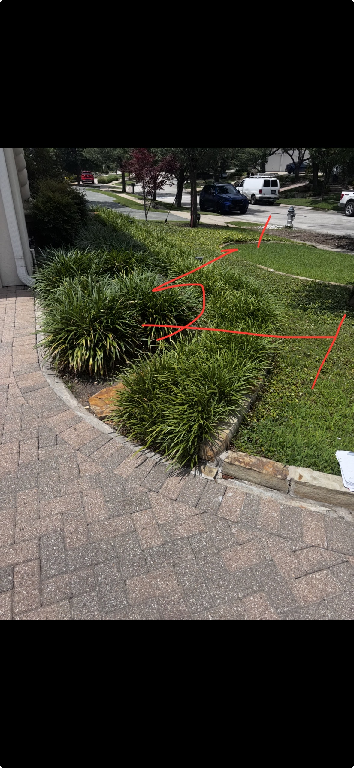 Approximate exterior sewer line repair area at 4762 Byron Circle Irving Texas