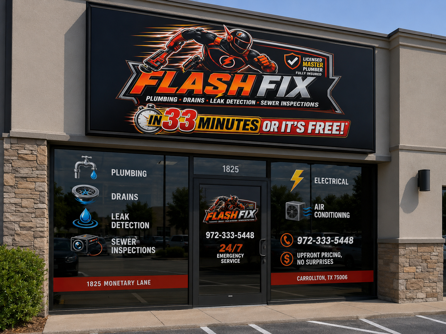 Flash Fix storefront in Plano, Texas